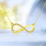 Infinity Love Pendant Necklace - Meaningful Jewelry for Her - Anniversary Gift