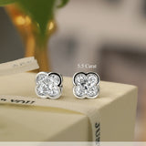 5.5 Carat Floral Cut Moissanite Stud Earrings