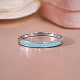 0.25 Carat Princess Cut March Birthstone Wedding Band - Pave Channel Band - 18K  Gold Plating for Women