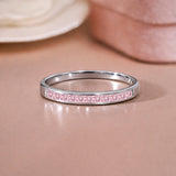 0.25 Carat Princess Cut October Birthstone Wedding Band - Pave Channel Band - 18K  Gold Plating for Women