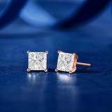 Moissanite 4 Prong Solitaire Stud Earrings