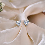 1.5 Carat Heart Cut Birthstone Solitaire Stud Earrings