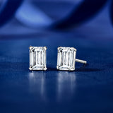 Moissanite 4 Prong Solitaire Stud Earrings