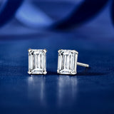 Moissanite 4 Prong Solitaire Stud Earrings