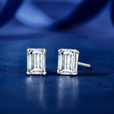 Moissanite 4 Prong Solitaire Stud Earrings