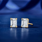 Moissanite 4 Prong Solitaire Stud Earrings