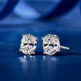 Moissanite 4 Prong Solitaire Stud Earrings