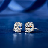 Moissanite 4 Prong Solitaire Stud Earrings