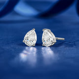Moissanite 4 Prong Solitaire Stud Earrings