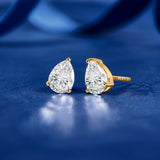 Moissanite 4 Prong Solitaire Stud Earrings