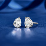 Moissanite 4 Prong Solitaire Stud Earrings