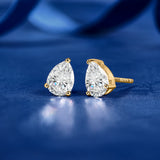 Moissanite 4 Prong Solitaire Stud Earrings