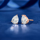 Moissanite 4 Prong Solitaire Stud Earrings