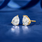 Moissanite 4 Prong Solitaire Stud Earrings