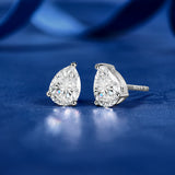Moissanite 4 Prong Solitaire Stud Earrings