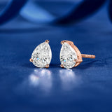 Moissanite 4 Prong Solitaire Stud Earrings