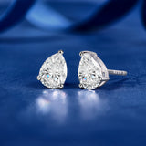 Moissanite 4 Prong Solitaire Stud Earrings