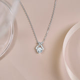 Solitaire 0.33 Carat Round Cut  Lab Diamond Criss Cross Necklace
