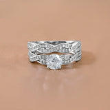 1 Carat Round Lab Diamond Infinity Bridal Set