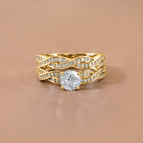 1 Carat Round Lab Diamond Infinity Bridal Set