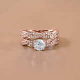 1 Carat Round Lab Diamond Infinity Bridal Set