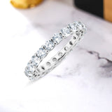 Moissanite Eternity Classic Prong Style Wedding Ring