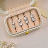 Lab Diamond Round Shaped Solitaire Stud Earrings