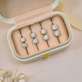 Lab Diamond Round Shaped Solitaire Stud Earrings