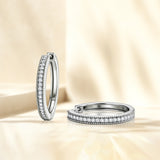 Lab Diamond Round Cut Classic Hoop Earrings