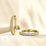 Lab Diamond Round Cut Classic Hoop Earrings