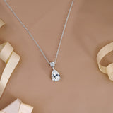 3.25 Carat Birthstones Round and Pear Cut Dangle Necklace