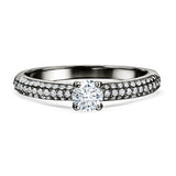 Certified 1 Ct Round  Lab Diamond Micro Pave Set Engagement Ring
