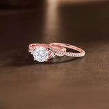 2.5 Ct  Round Lab Diamond Twist Infinity Bridal Set