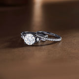 2.5 Ct  Round Lab Diamond Twist Infinity Bridal Set