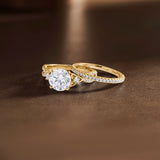 2.5 Ct  Round Lab Diamond Twist Infinity Bridal Set