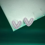Sparkling Heart Earrings – Sweet Romantic Stud Jewelry