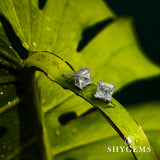 Minimalist Square Crystal Stud Earrings – Elegant Everyday Jewelry