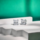 Minimalist Square Crystal Stud Earrings – Elegant Everyday Jewelry