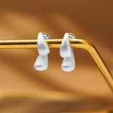 Minimalist Teardrop Charm Hoop Earrings – Elegant Everyday Dangle Jewelry