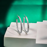 Luxury Crystal Style Hoop Earrings – Elegant Sparkling Fashion Jewelry