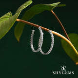 Luxury Crystal Style Hoop Earrings – Elegant Sparkling Fashion Jewelry