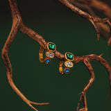 Colorful Gemstone Style Hoop Earrings – Elegant Classic Jewelry