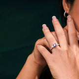 1.35 Ct Cushion Lab Alexandrite Vintage Engagement Ring