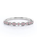 0.25 Carat October Birthstone Art-Deco Wedding Band