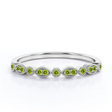 0.25 Carat August Birthstone Art-Deco Wedding Band