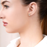 Moissanite 4 Prong Solitaire Stud Earrings