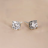 Lab Diamond Round Shaped Solitaire Stud Earrings