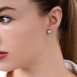 Moissanite 4 Prong Solitaire Stud Earrings