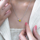 Birthstone Pendant Two Stones Necklace