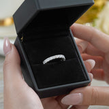 5.25 Carat Cushion Cut Cubic Zirconia Eternity Anniversary Ring - Classic Prong Style Wedding Ring in White Gold Plating for Women
